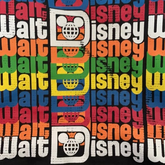 Disney Parks Disney World Logo Backpack Cinch Sack Bag Retro Rainbow NWT - Picture 2 of 2